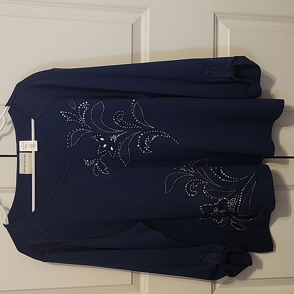 Alfred Dunner Blue Sweatshirt 1X